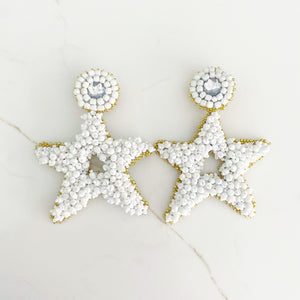 rock + bone handmade statement earrings Stella Stars (more colors)