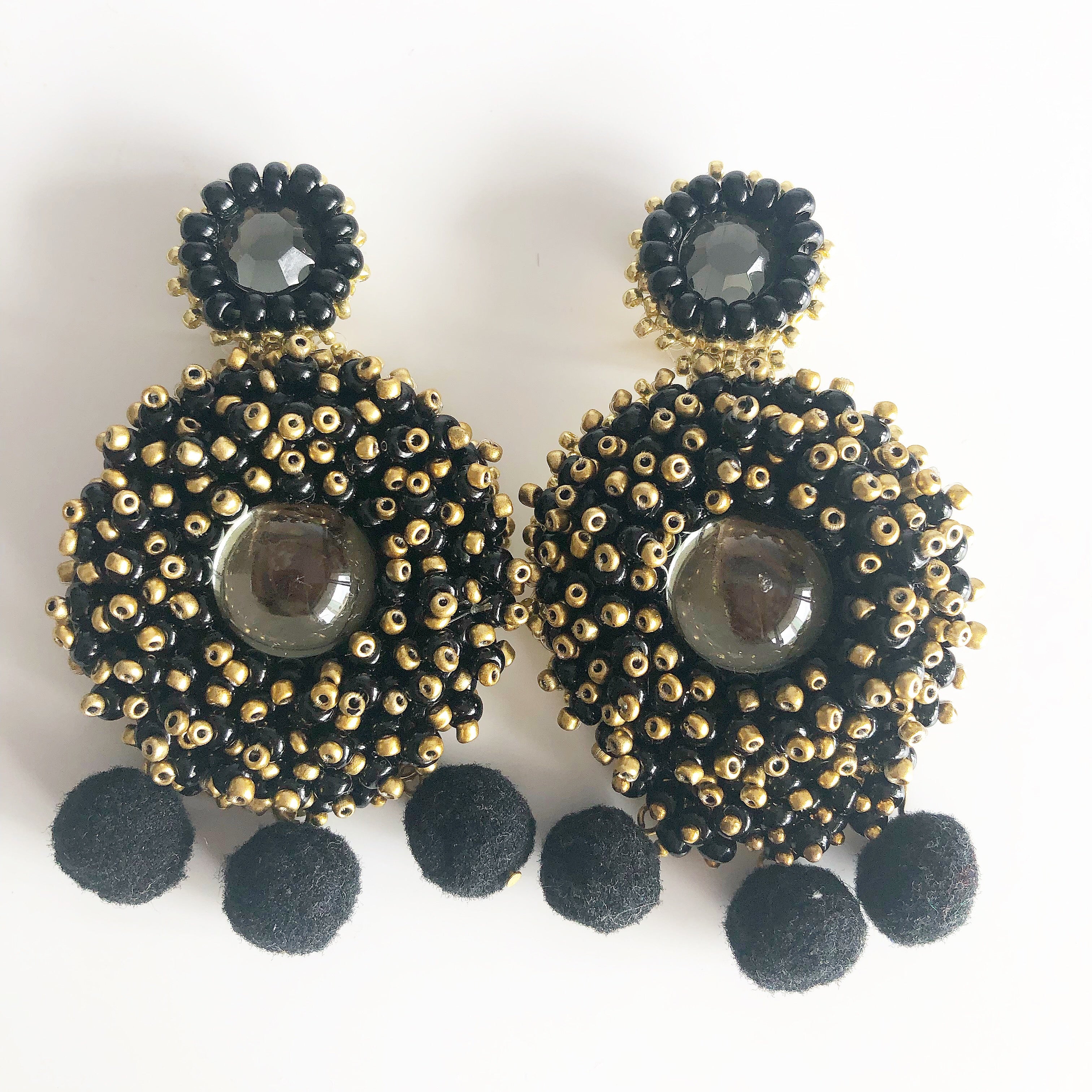 rock + bone handmade statement earrings Mini Alegra