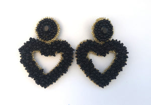 rock + bone handmade statement earrings Stella Hearts
