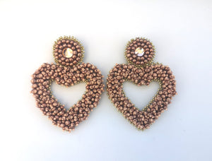 rock + bone handmade statement earrings Stella Hearts