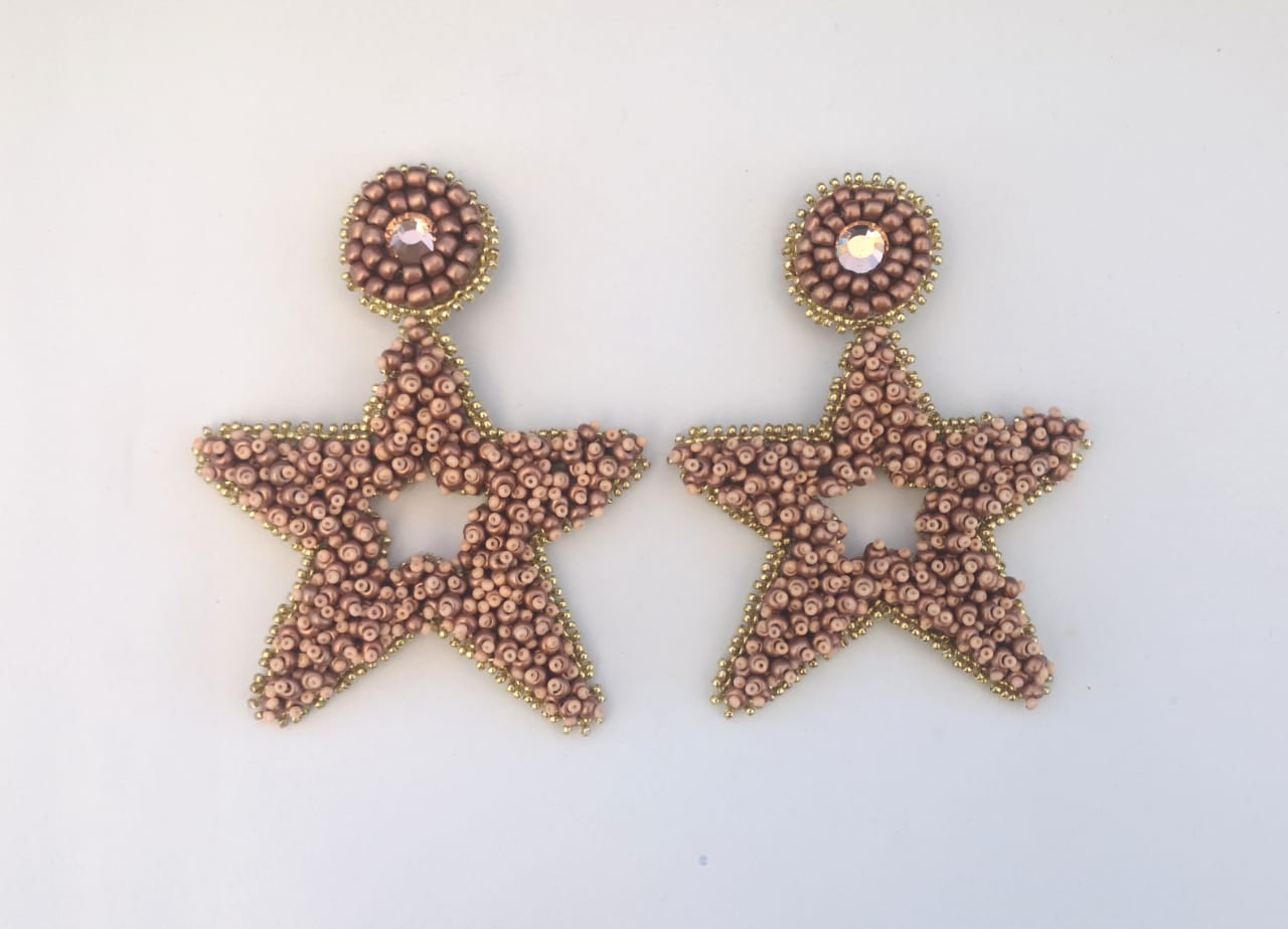 rock + bone handmade statement earrings Stella Stars (more colors)