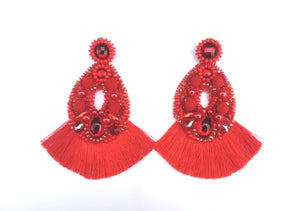 rock + bone handmade statement earrings Ela (3 colors)