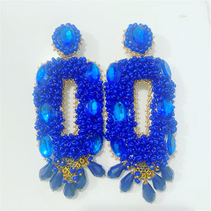 rock + bone handmade statement earrings Alegra Rectangular + XL