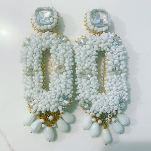 rock + bone handmade statement earrings Alegra Rectangular + XL