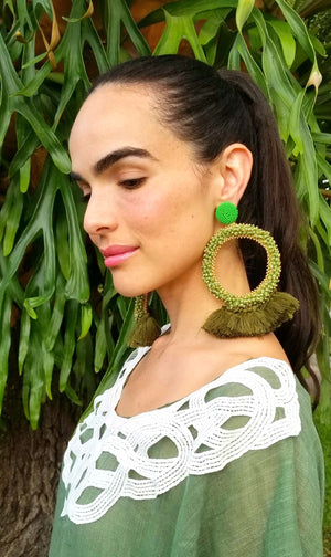 rock + bone handmade statement earrings Bella